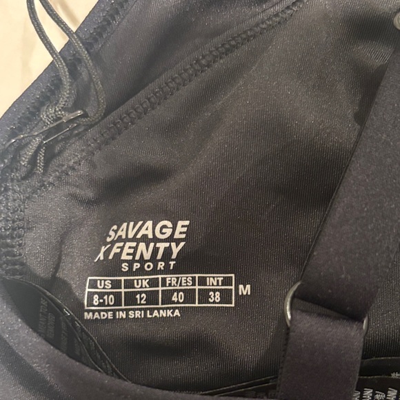 Savage X Fenty Midnight Black Sports Bra - Picture 7 of 7